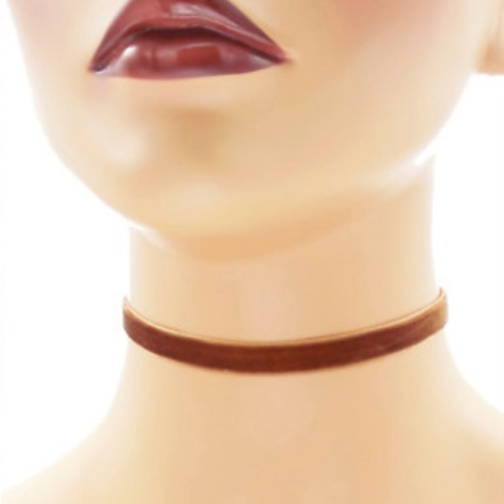Elegant Brown Choker Necklace